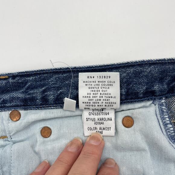 New GRLFRND Jeans Karolina High Waist Size 32 Skinny Raw Hem Crop Button Fly - Picture 8 of 14